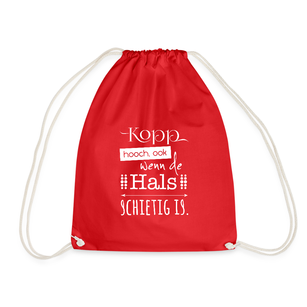 Turnbeutel - Kopp hooch (weiss) - Rot
