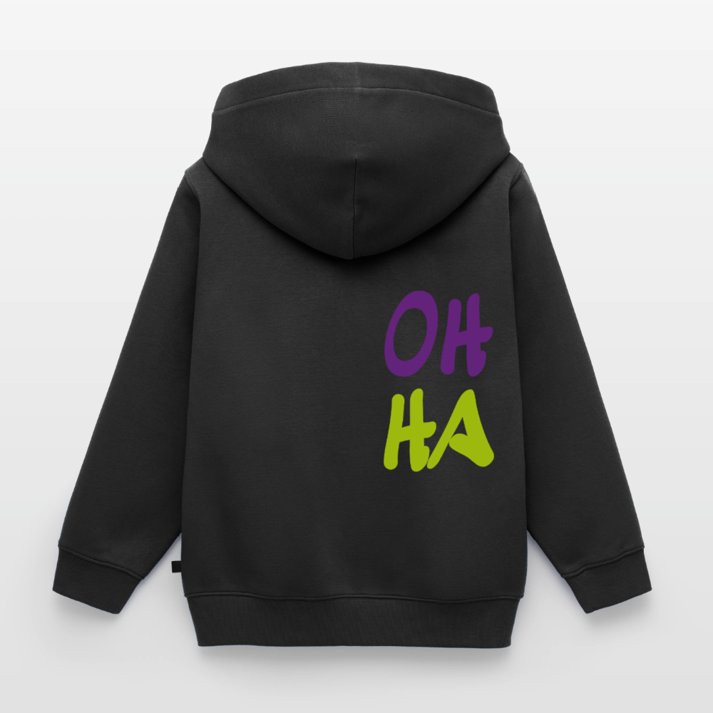 Kinder/Teenager Premium Hoodie "Oh ha" - Schwarz