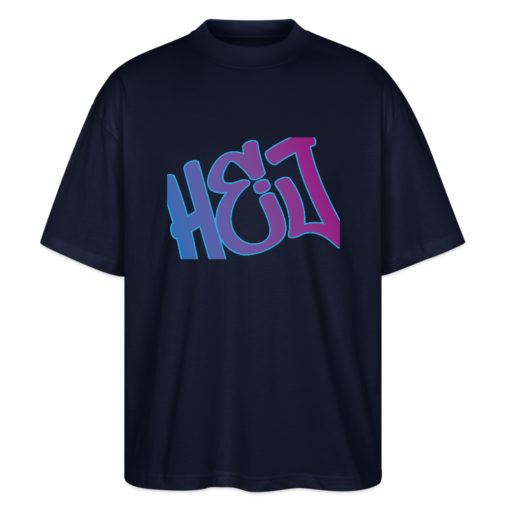 Unisex Oversized Bio T-Shirt - Hej - Navy