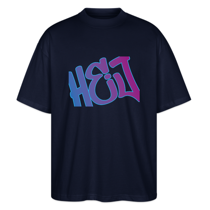 Unisex Oversized Bio T-Shirt - Hej - Navy