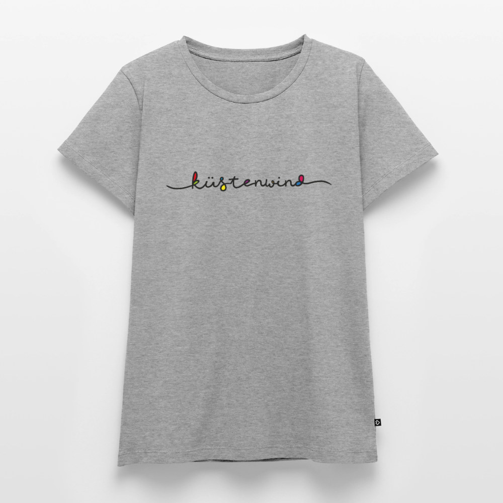 Küstenwind - Damen Premium Bio T-Shirt - Grau meliert