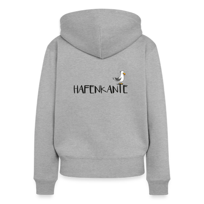 Hafenkante - Damen Premium Kapuzenjacke - Grau meliert