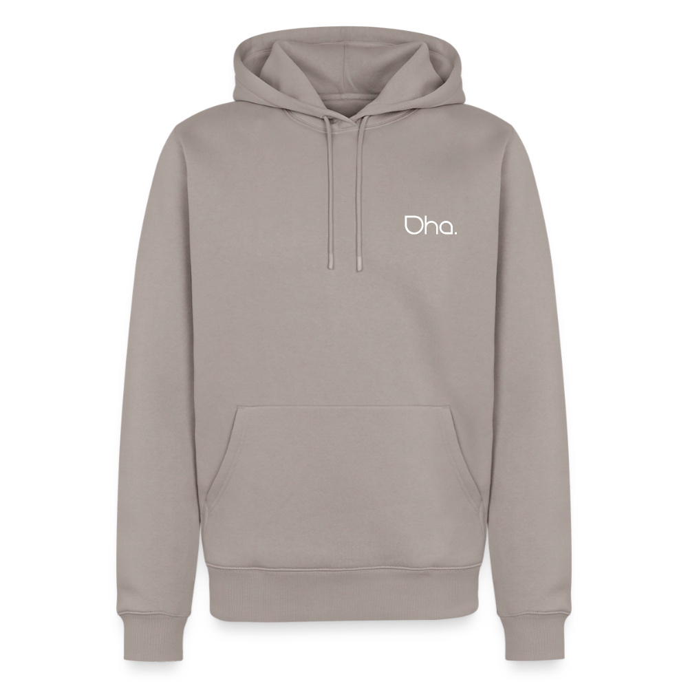 Oha (weiß) - Herren Premium Hoodie - Taupe