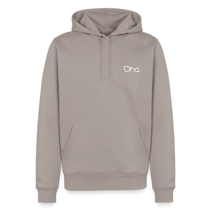 Oha (weiß) - Herren Premium Hoodie - Taupe