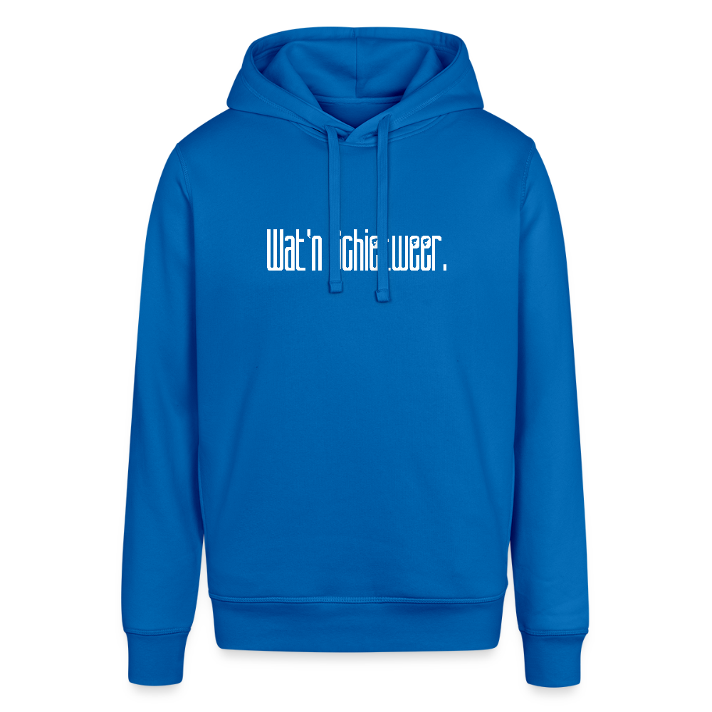 Unisex Bio-Hoodie - wat'n Schietweer (weiss) - Königsblau
