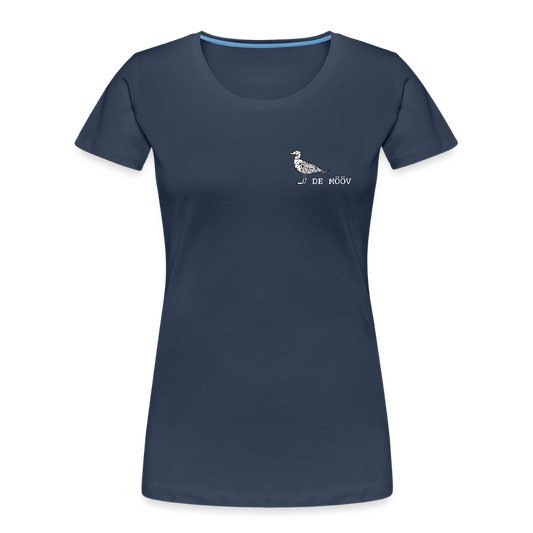 Frauen Premium Bio T-Shirt - de Mööv (weiss) - Navy
