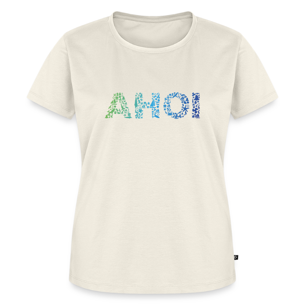 Damen Premium Bio T-Shirt - Ahoi doodles - Naturweiß