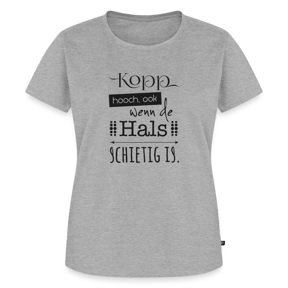 Damen Premium Bio T-Shirt - Kopp hooch - Grau meliert