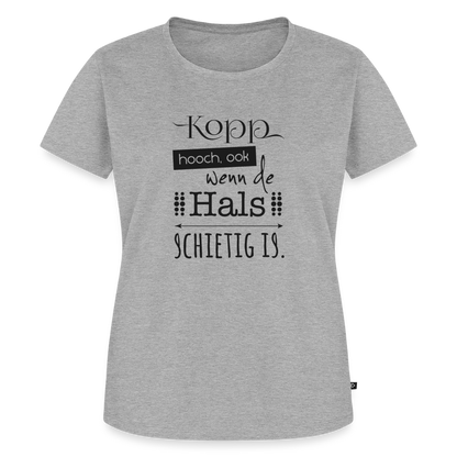 Damen Premium Bio T-Shirt - Kopp hooch - Grau meliert
