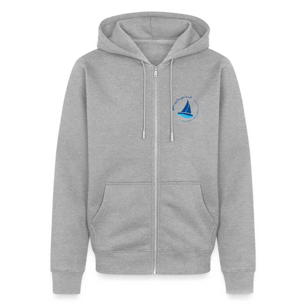 Herren Premium Kapuzenjacke - Küstenglück - Grau meliert