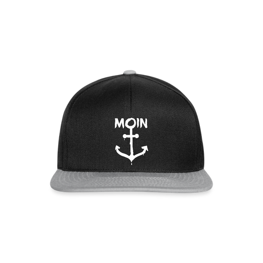 Snapback Cap - Moin Anker (weiss) - Schwarz/Grau