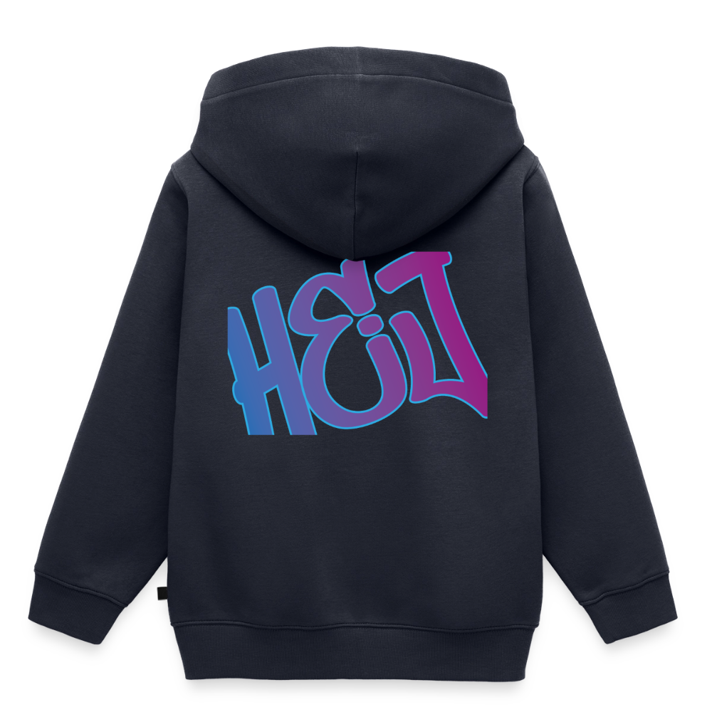 Kinder/Teenager Premium Hoodie "Hej" - Navy