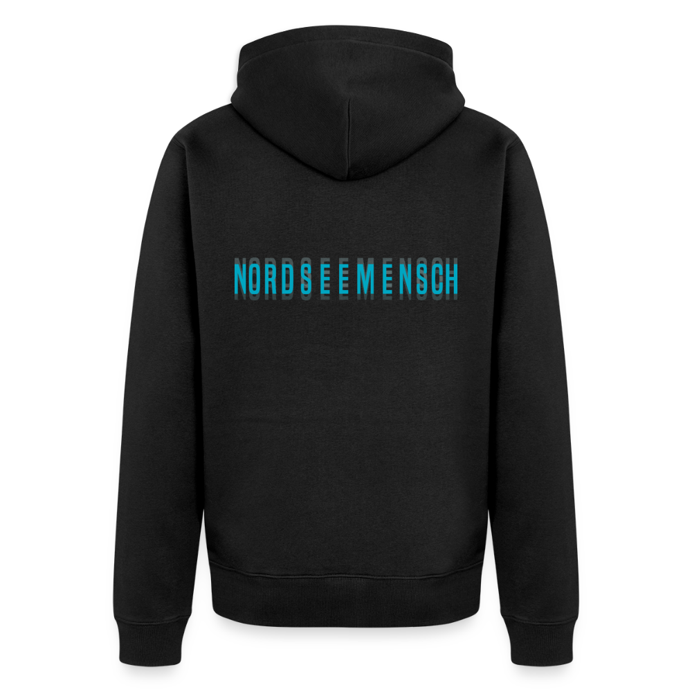 Nordseemensch - Herren Premium Kapuzenjacke - Schwarz