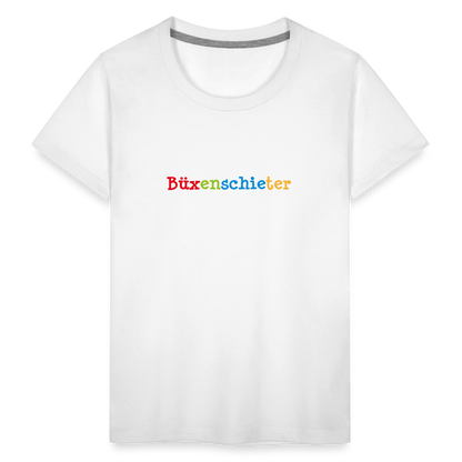 Kinder Premium T-Shirt - Büxenschieter - Weiß