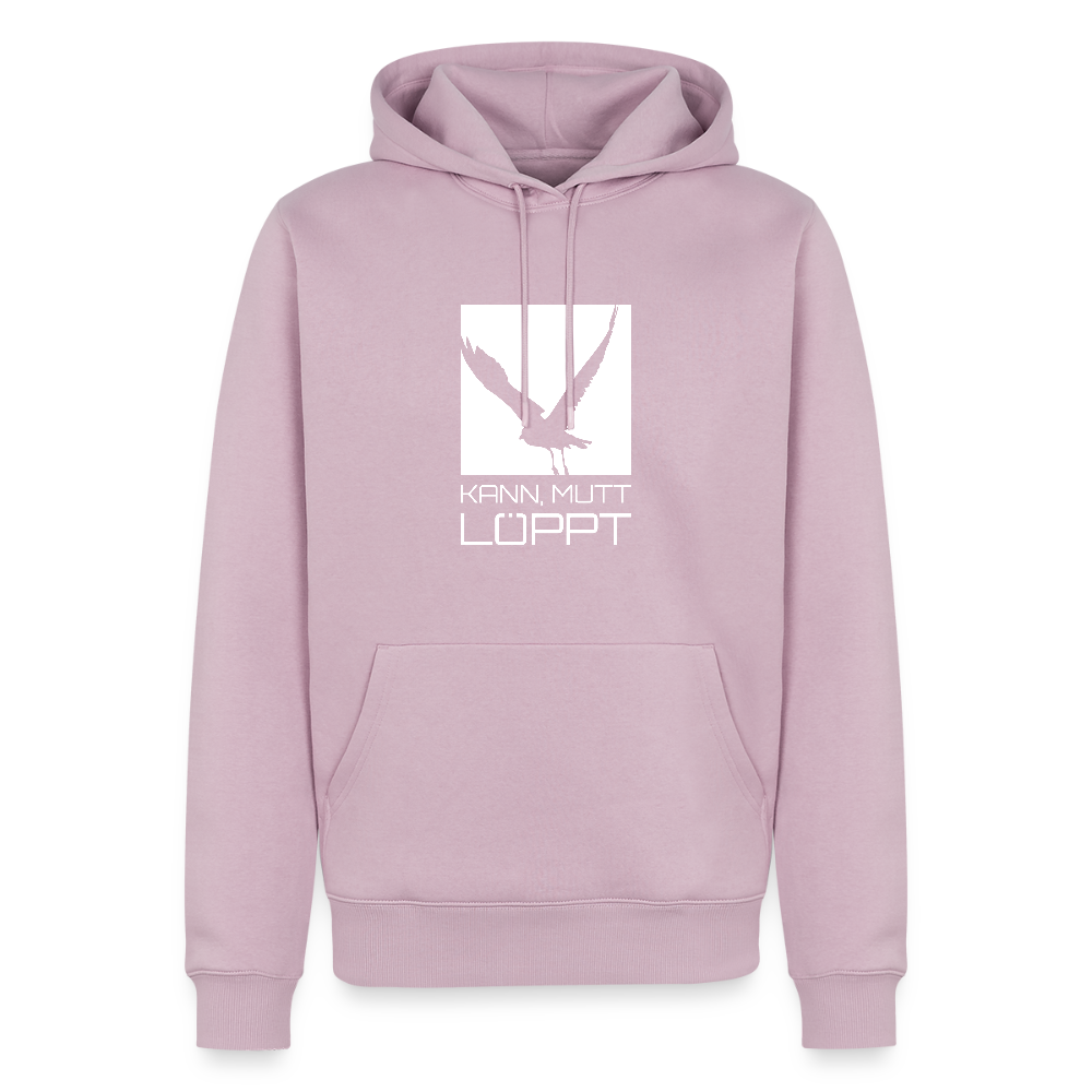 Herren Premium Hoodie - kann, mutt, löppt - Altrosa