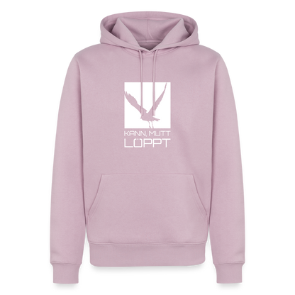 Herren Premium Hoodie - kann, mutt, löppt - Altrosa