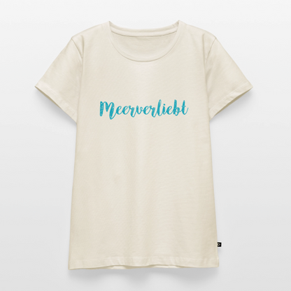 Damen Premium Bio T-Shirt - Meerverliebt - Naturweiß