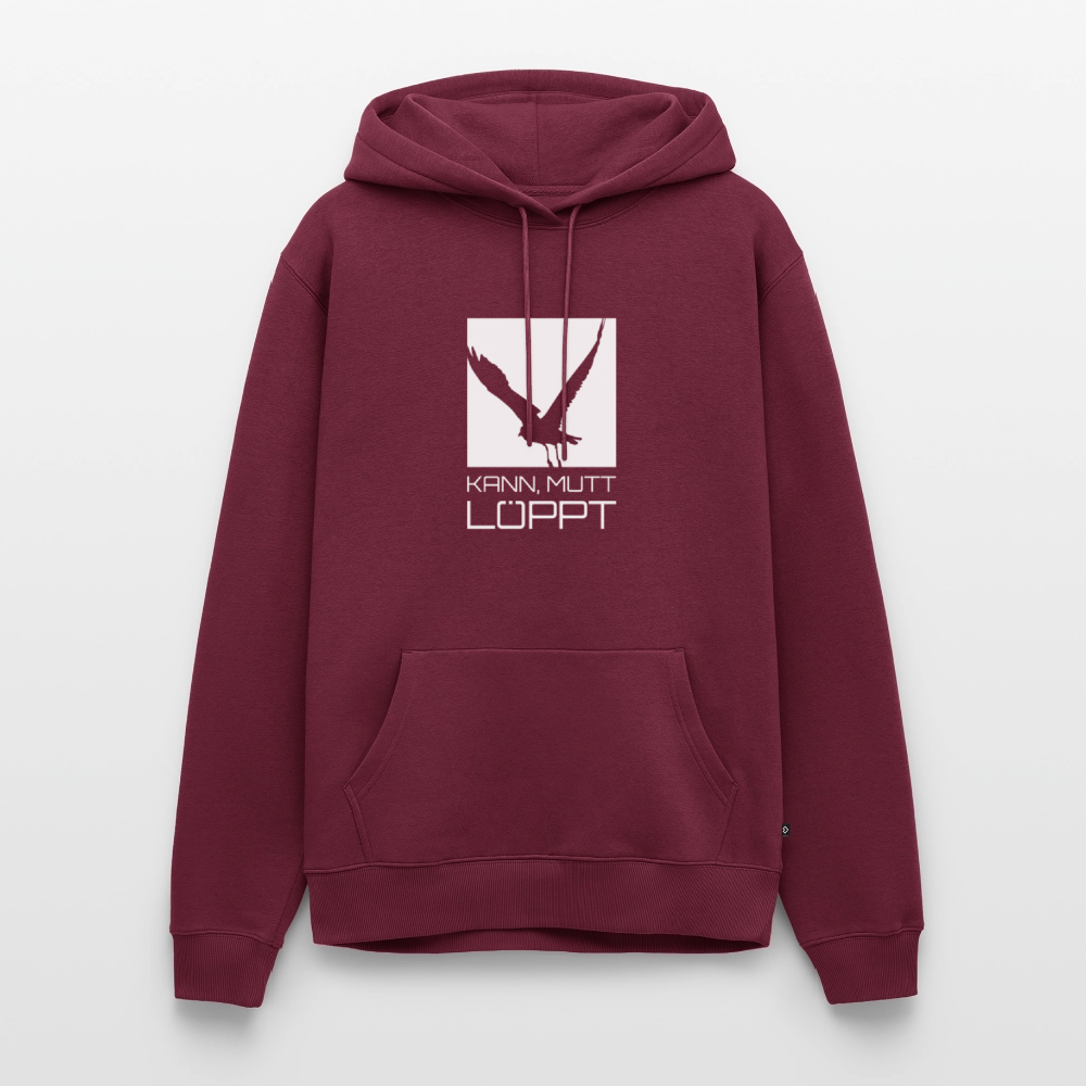 Herren Premium Hoodie - kann, mutt, löppt - Burgunderrot
