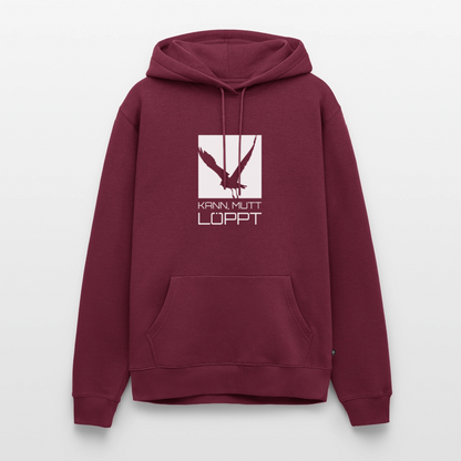 Herren Premium Hoodie - kann, mutt, löppt - Burgunderrot
