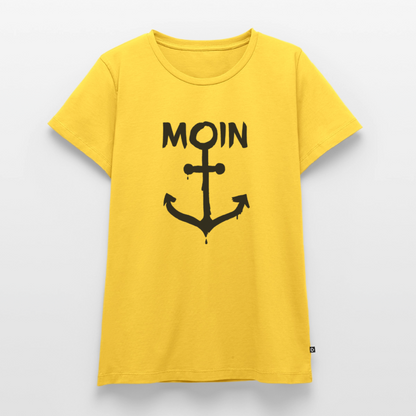 Damen Premium Bio T-Shirt - Moin Anker - Gelb