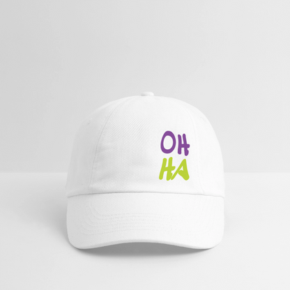 Baseballkappe - Oh ha - Weiß/Weiß