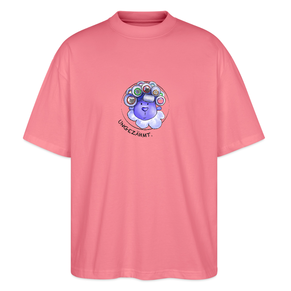 Unisex Oversized Bio T-Shirt - Schaf ungezähmt - Pink 
