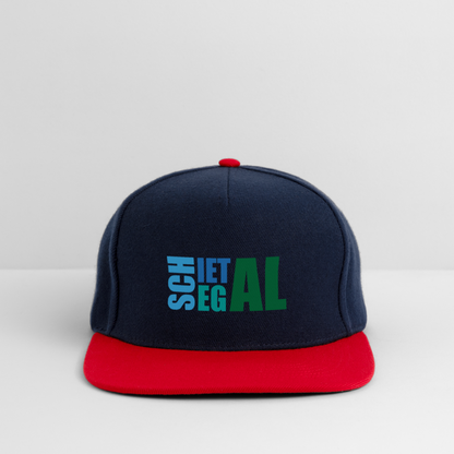 Snapback Cap - Schietegal - Navy/Rot