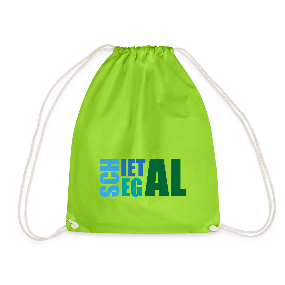 Turnbeutel - Schietegal Blau - Neongrün