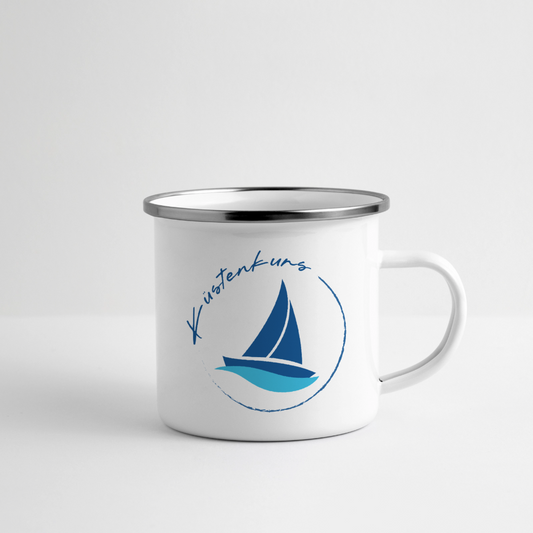 Küstenkurs - Emaille-Tasse - Weiß