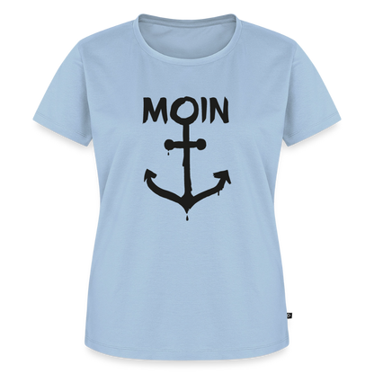 Damen Premium Bio T-Shirt - Moin Anker - Hellblau