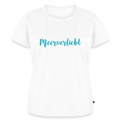 Damen Premium Bio T-Shirt - Meerverliebt - Weiß