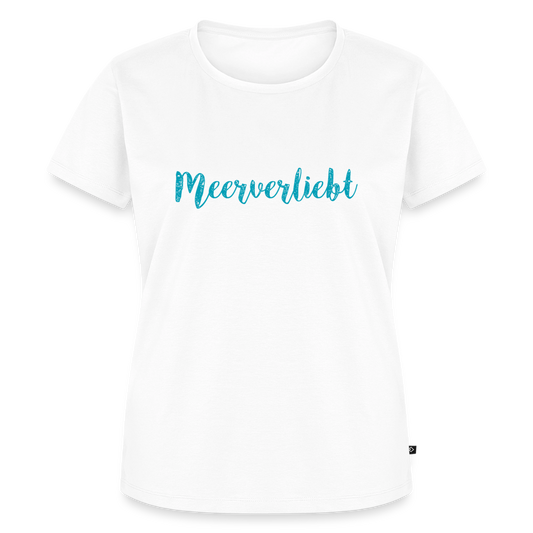 Damen Premium Bio T-Shirt - Meerverliebt - Weiß