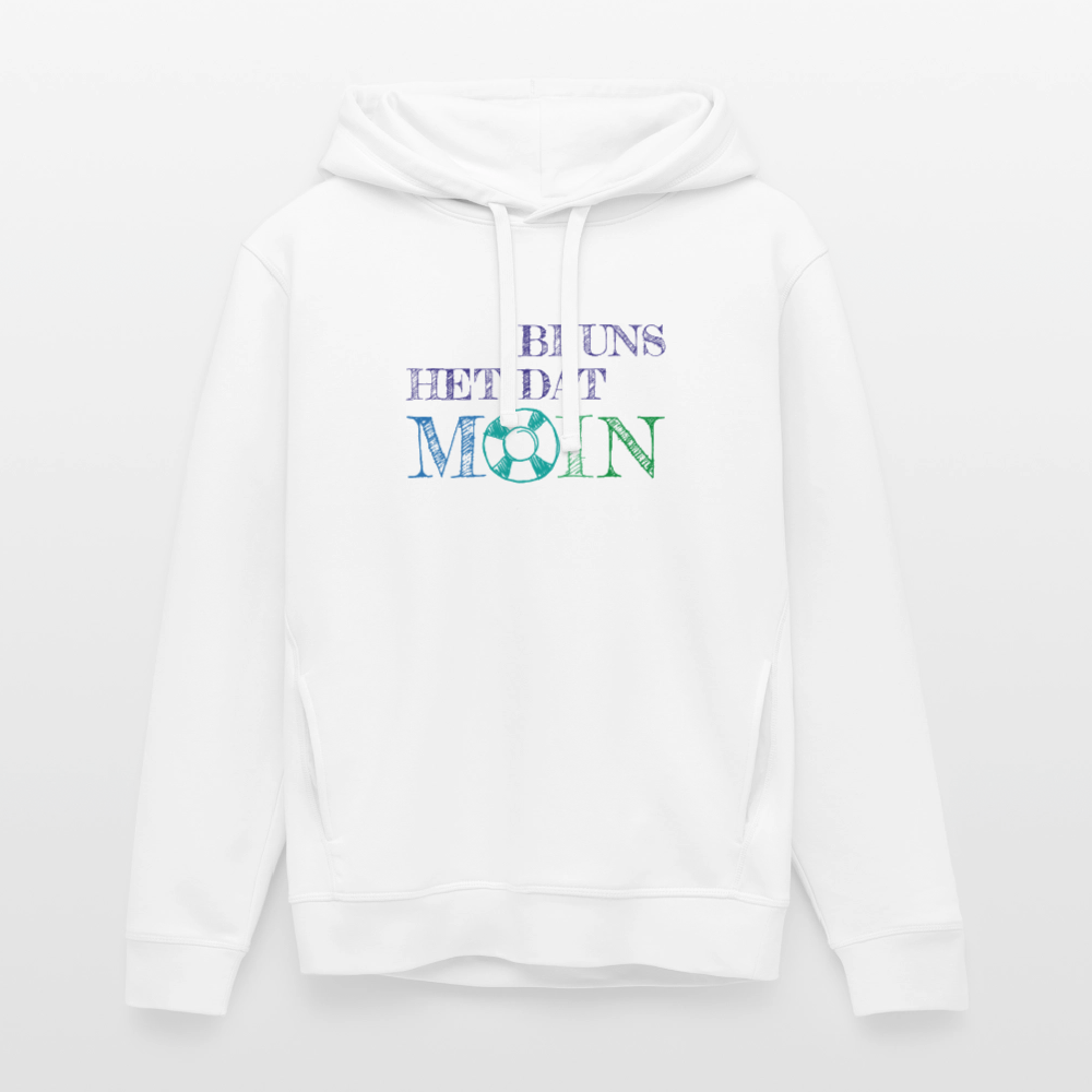 Unisex Bio-Hoodie - Bi uns het dat Moin - Weiß
