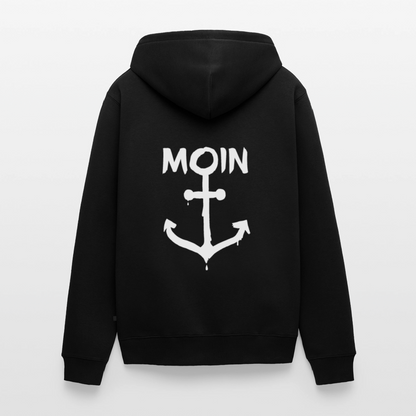 Herren Premium Kapuzenjacke - Moin Anker (weiss) - Schwarz