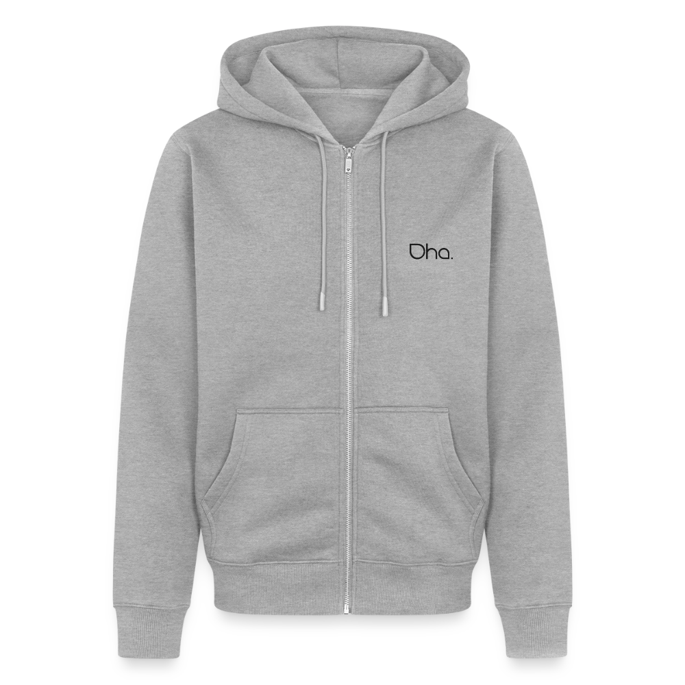 Oha Herren Premium Kapuzenjacke - Grau meliert