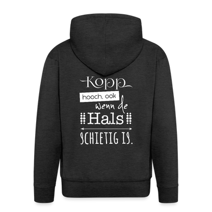 Herren Premium Kapuzenjacke  - Kopp hooch (weiss) - Anthrazit