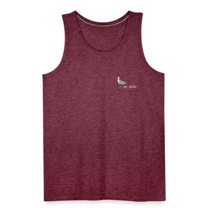 Männer Premium Tank Top - de Mööv (weiss) - Bordeauxrot meliert