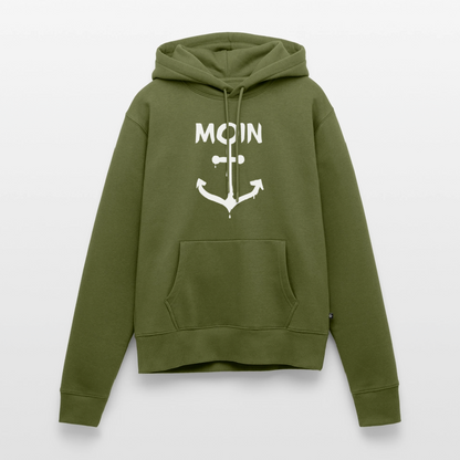 Damen Premium Hoodie - Moin Anker (weiss) - Khaki