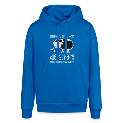 Unisex Bio-Hoodie - Schaf (weiss) - Königsblau