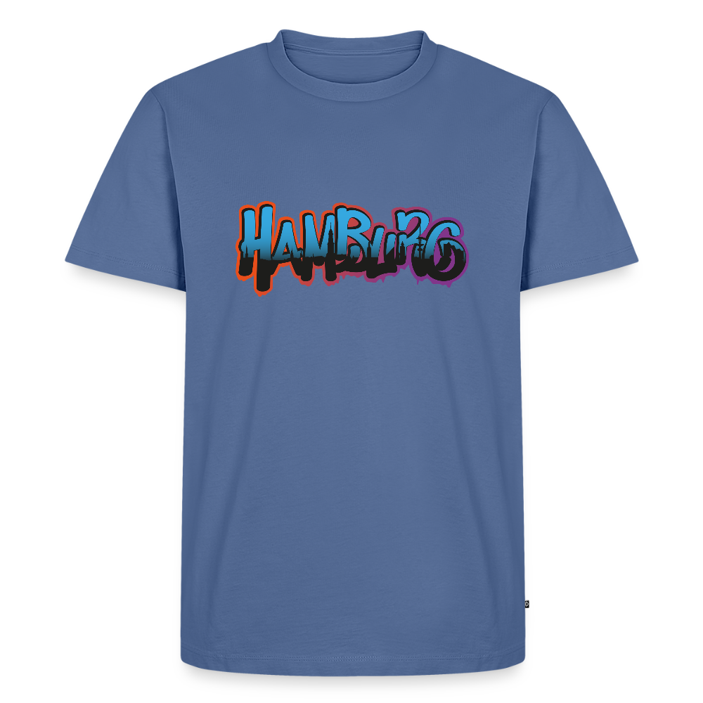 Herren Premium Bio T-Shirt - Hamburg - Taubenblau