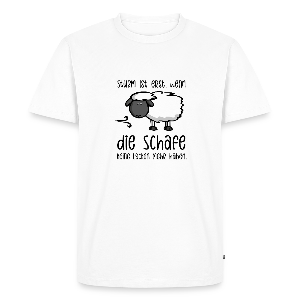 Herren Premium Bio T-Shirt - Schaf - Weiß