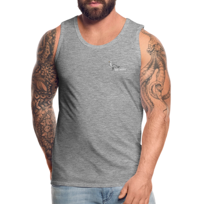 Männer Premium Tank Top - de Mööv (weiss) - Grau meliert