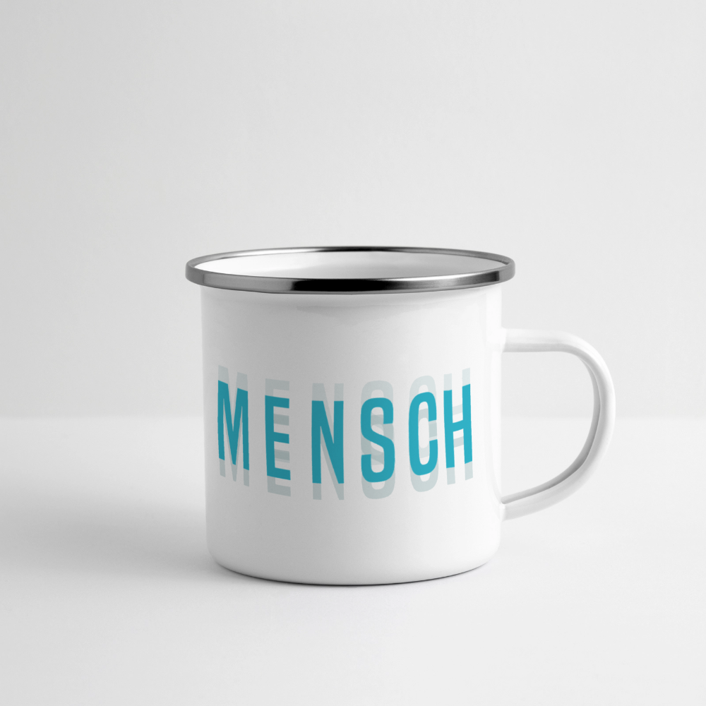 Nordseemensch - Panorama Emaille-Tasse - Weiß
