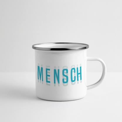 Nordseemensch - Panorama Emaille-Tasse - Weiß