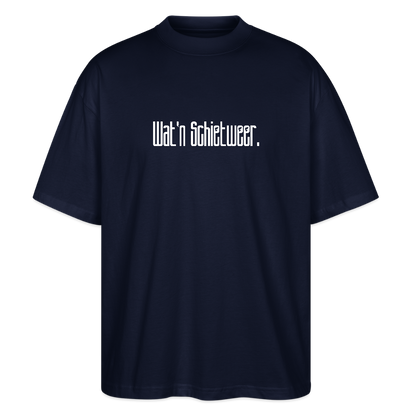 Unisex Oversize Bio-T-Shirt - wat'n Schietweer (weiss) - Navy