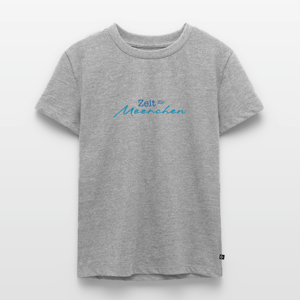 Kinder Premium T-Shirt "Zeit für Meerchen" - Grau meliert