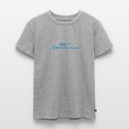 Kinder Premium T-Shirt "Zeit für Meerchen" - Grau meliert