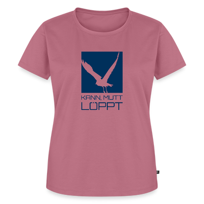Damen Premium Bio T-Shirt - Kann, mutt, löppt - Mauve