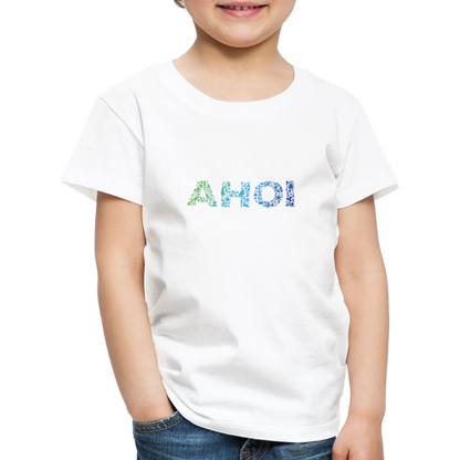 Kinder Premium T-Shirt - Ahoi doodles - Weiß