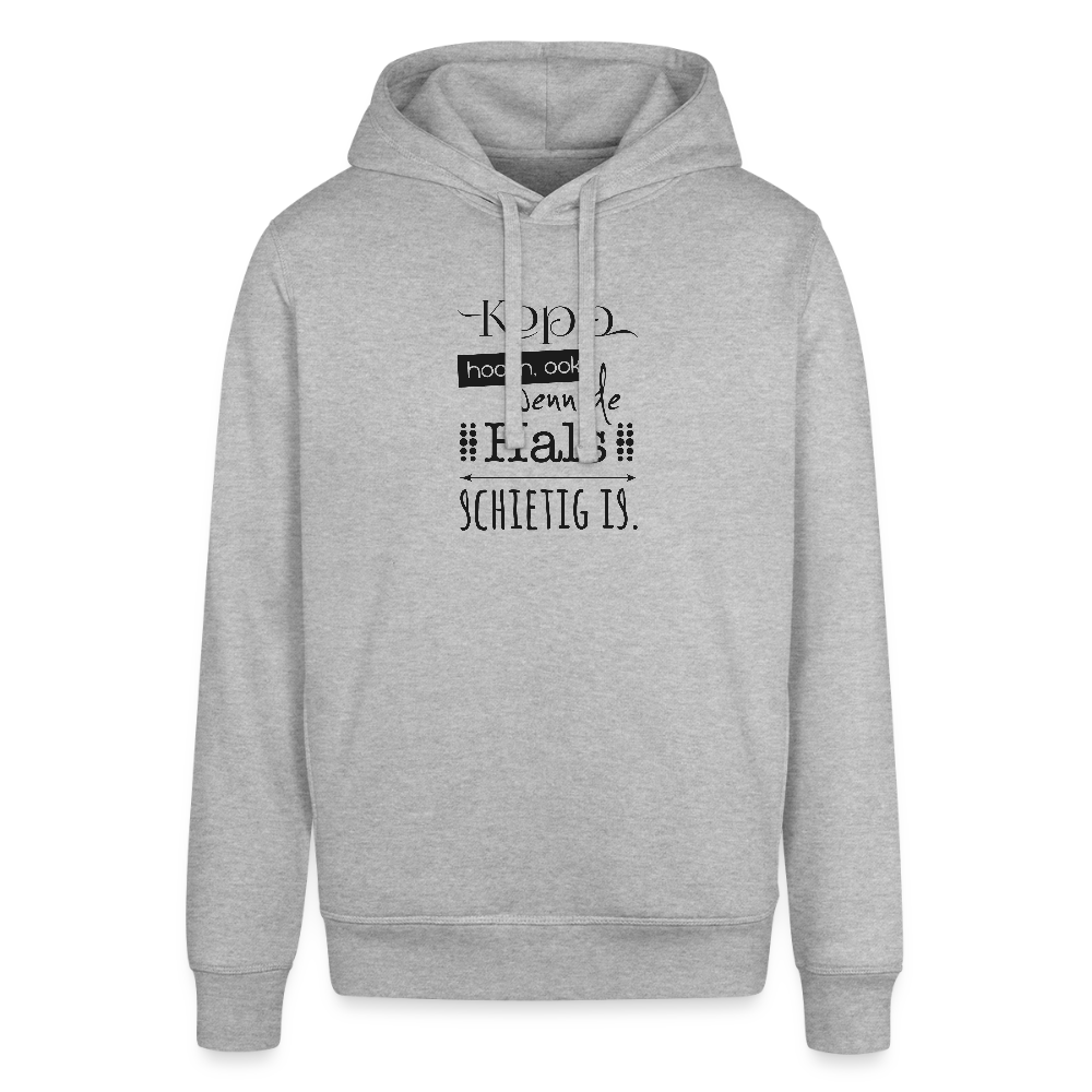 Unisex Bio-Hoodie - Kopp hooch - Grau meliert